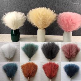 Decorative Flowers Artificial Pampas Grass Bouquet Single Fork Simulation Reed Simulated Diy Flower Wall Vase Wedding Decoration