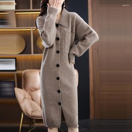 Women's Sweaters Korean Loose Knitting Cashmere Autumn And Winter Coat Long Sleeve With Skirt Swetaer