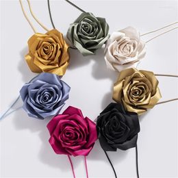 Belts Elegant Rose Flower Waist Belt Dress Decorative Waistband Party Rope Women Bands Jewellery Decorations