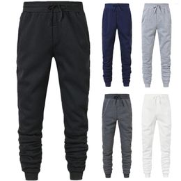 Active Pants Men Sport Solid Colour Drawstring Tracksuit Yoga Fitness Workout Trousers Autumn And Winter Loose Sports Straight#