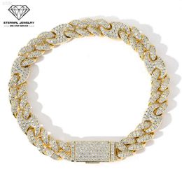 Custom Men Trendy Hip-hop Real S925 Silver 9k 10k 14k 18k Yellow White Gold Pure Moissanite Diamond Gem Bracelet