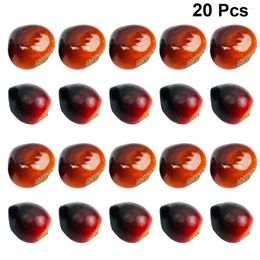 Decorative Flowers 20 Pcs Mixed Nuts Artificial Chinese Chestnuts Simulation Scatter Model Lifelike
