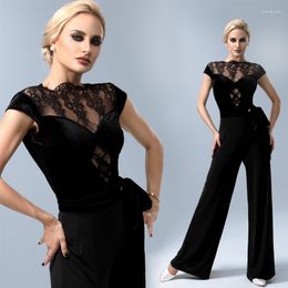 Stage Wear Waltz Ballroom Dance Tops Women Lace Short Sleeves Latin Adults Modern Dancing Top Competition SL9108