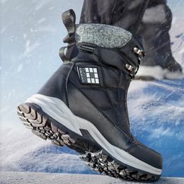 Boots 2023 winter thick snow boots for men waterproof antislip men's with plush warm shoes man boot 40 degree 230928