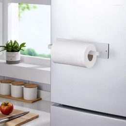 Kitchen Storage Tissue Holder Non Perforated Stainless Steel Towel Refrigerator Magnetic Suction Roll Paper Rack