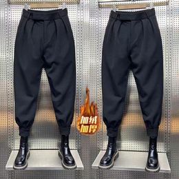Men's Pants Men Streetwear Joggers Casual Harem Trousers Harajuku Tapered Male Blazer High Black Elastic Waist
