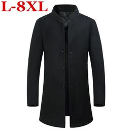 Men's Wool Blends 7XL plus size 8XL 6XL Doublefaced wool winter thick warm luxury business casual men's slim jacket coat 230928
