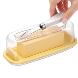 Plates Airtight Butter Dish Grade Silicone Tray With Lid And Knife Cheese Storage Box Container Kitchen Accessories