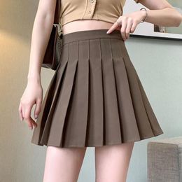 Skirts Fashion Women A-Line Skirt High Waist Pleated Short College Style Summer Mini Sexy Japan Faldas Preppy Girls Dance