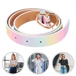 Belts Belt Women Jeans Heart-Shaped Buckle Waist Colour Simple Stylish Pu Miss