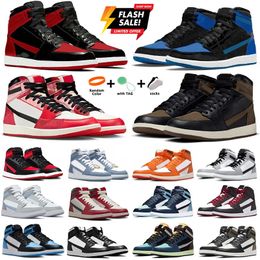 1 1s Männer Basketballschuhe Satin gezüchtetes Patent Lost gefunden Denim Palomino Spinnenverse Universität Blaues Glück grünes dunkler Mocha Unc Toe Frauen Sport Sneaker Größe 36-47