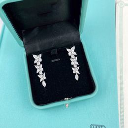 Earrings designer earrings luxury earrings designer for women Solid colour design Jewelry diamonds Dinner Party Wear Fashion Trend Jewelry Christmas Gift Box