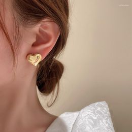 Backs Earrings Vintage Big Love Heart Mosquito Coil Clip For Women Real Gold Plating Elegant Without Piercing Jewelry 2023