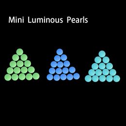 Mini Luminous Terp Pearls Beads Insert Pillar Glow in the Dark For Dab Rig Quartz Banger Nails Water Bong Smoking Shop 4mm 6mm 8mm