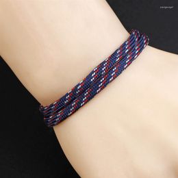 Charm Bracelets 12 Style Nautical Braided Rope String Surfer Handmade Adjusted Bracelet For Men And Women Jewellery Gift