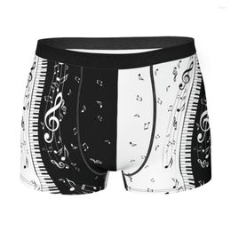 Underpants Minimalistic Piano Keys Man's Boxer Briefs Music Notes Highly Breathable Top Quality Gift Idea