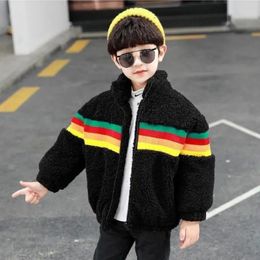 Coat BOY Woolen 4 7 9 12 Years old Children's Clothing GIRLS Cotton Warm Outwear Winter Chickening Trench Snow Wear Coats 230928