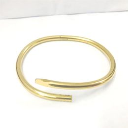 Luxury Design Jewellery Designer Bracelet Women Men Bangle Stainless Steel 16 And 19 size gold rose silver charm fashion screw nail 229O