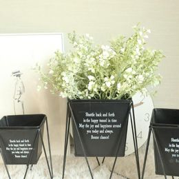 Decorative Flowers Geraniums Artificial Flower Small Fresh Leaves Grass Plant Bouquet Home Wedding Deco Pale