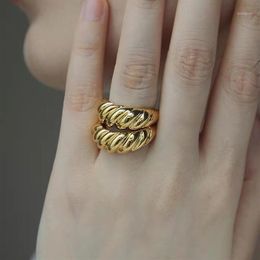 2020 New Daily Fashion Index Finger Knuckle Rings For Party Jewelry Croissant Shape 18K Gold Plated Rings For Women Open1257R