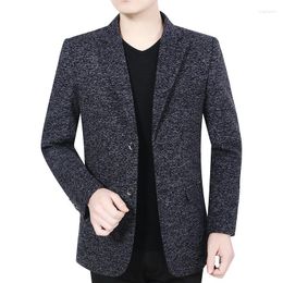 Men's Suits 2023 Middle-aged Spring And Autumn Season Casual Single Piece Suit Top No Iron Dad Coat