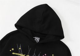 spider hoodie pink hoodie sp5der hoodie graphic designer hoodies Puff Print Sweatpants Set Thickened Terry cloth Athleisure Hot Stamping Foam Printing oversize07