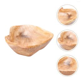 Dinnerware Sets Jewellery Dish Tray Solid Wood Fruit Plate Storage Holder Dried Sundries Appetiser Root Caving