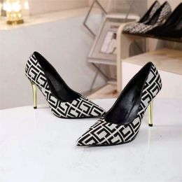 Women's leather high-heeled Boat shoes Luxury Designer Fashion Dress Shoes Sexy stiletto Party Shoes High Quality Workplace Work shoes Suede leather strap box