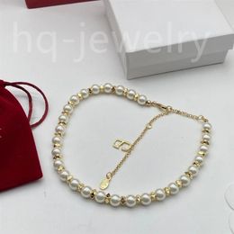 2023 Luxury master designs pearl necklace fashionable Jewellery for wedding party travel9271L