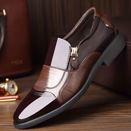 Dress Shoes Business leather shoes mens low top black brown fashion pointed leather shoes banquetBusiness Casual Shoes EUR size 38-48