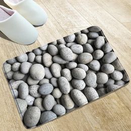 Bath Mats Printing Mat Firewood Pile Stone Bark Texture Doorway Kitchen Absorbent Non-Slip Carpets Flannel Home Decoration Products