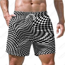 Men's Shorts Summer 2023 Beach Pants Loose Comfortable And Breathable 3D Printed Hawaiian Visual VortexFurnishing Oversized