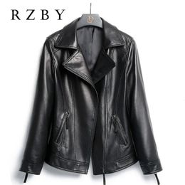 Women's Leather Faux 100 Sheepskin Jackets Slim Motorcycle Clothes Breathable Natural Genuine Coats Warm Short Classic Chaquetas RZBY2309 230928