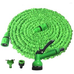 Watering Equipments 50FT Garden Hose Magic Water Reel Flexible Expandable Reels For Connector