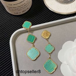 top New Luxury Four-leaf clover Earring Designer Drop Earring Fashion Love Gift Summer Jewellery High Quality Engagement Travel Gift Earrings No Fade Jewellery