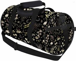 Duffel Bags Leaves Travel Duffle Bag Watercolor Old World Florals Overnight For Adults Weekender Traveling Sports Tote Gym