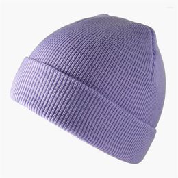 Berets 11 Colours Unisex Four Seasons Hat Warm Knitted Hats For Women Men's Bonnet Caps Acrylic Fashion HIP HOP Beanies Skullies Cap