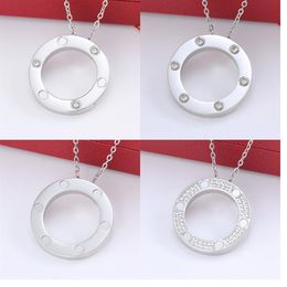 Titanium Stainless Steel Couple Pendant Necklace for Couples Love Diamond Cubic Pendants Necklaces Anniversary Valentines Day Gift242t