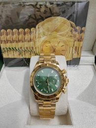 With Original Box Luxury Automatic 2813 Mechanical Movement Watch green Dial Watches Men 116508 Gold 116520 116528 Mens Wristwatches