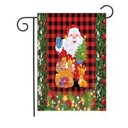 Other Event Party Supplies Christmas Garden Flag Double Printed Decorative Yard Banner Holiday 12 18InchWaterproof Fabric 230928