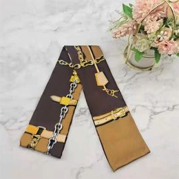 Designer woman silk scarf soft headband woman head scarf designer headscarf classic handbag scarf high quality silk material size 222j