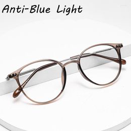 Sunglasses Fashion TR90 Anti-Blue Light Myopic Glasses Radiation Protection Men Women Optical Computer Eyewear Diopter Eyeglasses 0 To -4.0