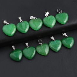 Pendant Necklaces 2023 Natural Malaysian Jade Charms Heart Shape Agates For Women Making DIY Jewellery Necklace Earrings Accessory