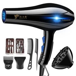 Hair Dryers Professional Dryer Strong Wind Salon Air Brush cold Blower Dry Electric 2000w 230928