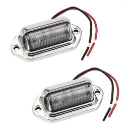 Lighting System 2X 12-24V 6 LED Number License Plate Light Boat Deck Walkway Step Lamp RV Trailer