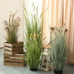 Decorative Flowers Artificial Simulation Reed Grass Floor Plant Ornaments Office Living Room Green Decoration Soft Mile Landscaping
