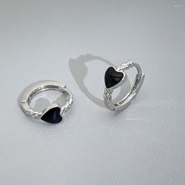 Stud Earrings Simple Fashionable Fashion Cool Beautifully Unique Top Rated Black Heart High Quality Modern