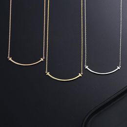 necklace designer jewellery necklaces womens luxury smile chain for women 925 silver gold Pendants Fashion Classic Engagement Jewe285n