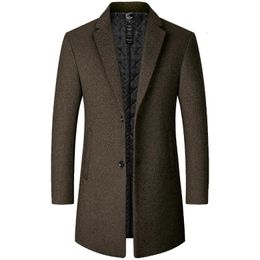 Men's Wool Blends Men Long Winter Jackets Cashmere Trench Coats Autumn Male Business Casual Size 4XL 230928
