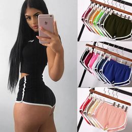 Yoga Outfit Fitness Elastic Waist Casual Shorts Women White Striped Booty Shorts Summer Yoga Sweatpants Short Femme Spodenki Damskie 230928